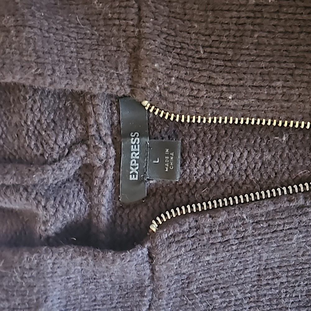 Brown Zip-Up Sweater - Picture 6 of 8